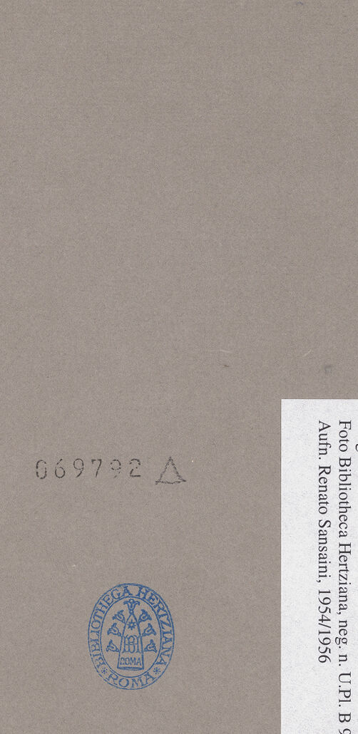 Rückseite von Bibliotheca Hertziana [https://www.deutsche-digitale-bibliothek.de/content/lizenzen/rv-fz/] Heilige Lucia, umgeben von den heiligen Apollonia und Barbara - Teilansicht, bh069792_recto. Foto: Sansaini, Renato.