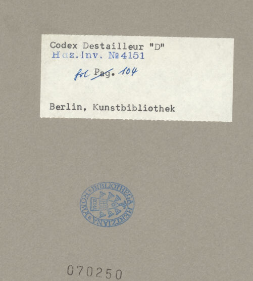 Rückseite von bh070250_recto