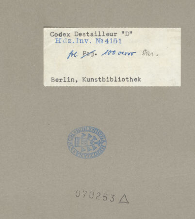 Rückseite von Kunstbibliothek [https://www.deutsche-digitale-bibliothek.de/content/lizenzen/rv-ez/] Codex Destailleur DPalazzo Farnese: Fensterrahmen mit Details - , bh070253_recto. Foto.