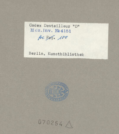 Rückseite von Kunstbibliothek [https://www.deutsche-digitale-bibliothek.de/content/lizenzen/rv-ez/] Codex Destailleur DPalazzo Farnese: Details von Fensterrahmen und Portal - , bh070254_recto. Foto.