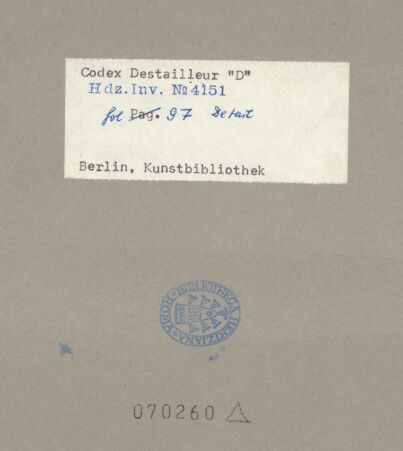 Rückseite von Kunstbibliothek [https://www.deutsche-digitale-bibliothek.de/content/lizenzen/rv-ez/] Codex Destailleur DPalazzo Farnese: Grundriss des Erdgeschosses - rechte Bildhälfte, bh070260_recto. Foto.