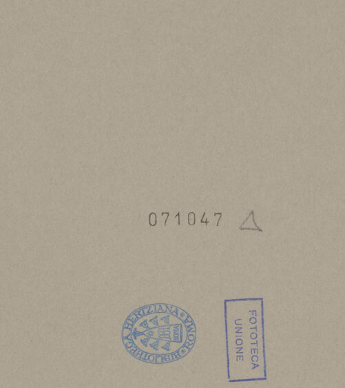 Rückseite von Alinari [https://www.deutsche-digitale-bibliothek.de/content/lizenzen/rv-ez/] Die Versuchung des hl. Franziskus - Gesamtansicht, bh071047_recto. Foto.