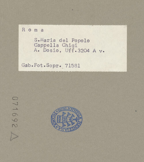 Rückseite von Soprintendenza alle Gallerie per le Provicie di Firenze [https://www.deutsche-digitale-bibliothek.de/content/lizenzen/rv-ez/] Zeichnungen zur Cappella Chigi - , bh071692_recto. Foto.