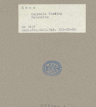 Rückseite von Musei Vaticani [https://www.deutsche-digitale-bibliothek.de/content/lizenzen/rv-ez/] Cantoria - , bh072301_recto. Foto.