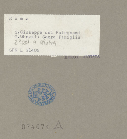 Rückseite von ICCD [https://www.deutsche-digitale-bibliothek.de/content/lizenzen/rv-fz/] Die Heilige Familie mit der heiligen Anna - Detail, ohne Rahmen, bh074071_recto. Foto.