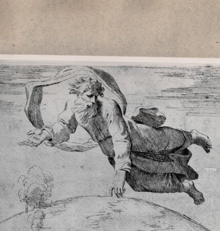 Rückseite von  [http://creativecommons.org/publicdomain/mark/1.0/] Die Erschaffung von Himmel und Erde - , bh074871. Foto.