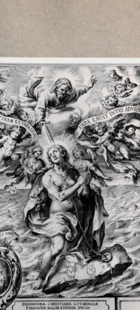 Rückseite von  [http://creativecommons.org/publicdomain/mark/1.0/] Heilige Christina - , bh074881. Foto.