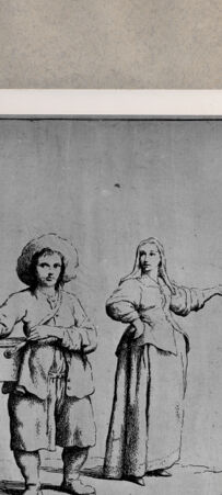 Rückseite von  [http://creativecommons.org/publicdomain/mark/1.0/] Eine Frau und ein Mann - , bh074915. Foto.