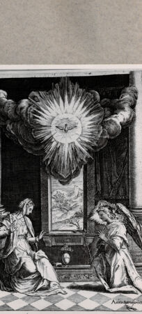 Rückseite von  [http://creativecommons.org/publicdomain/mark/1.0/] Mariae Verkündigung - , bh075030. Foto.