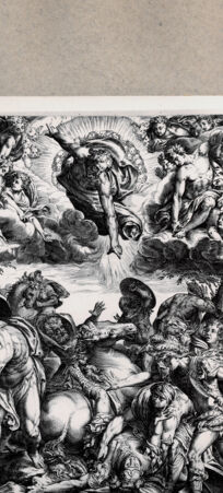 Rückseite von  [http://creativecommons.org/publicdomain/mark/1.0/] Der Heilige Paulus erhält sein Augenlicht zurück - , bh075074. Foto.