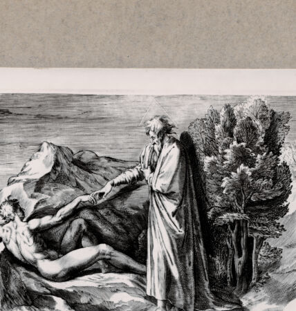 Rückseite von  [http://creativecommons.org/publicdomain/mark/1.0/] Die Erschaffung Adams - , bh075078. Foto.