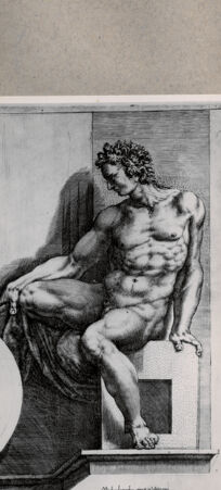 Rückseite von  [http://creativecommons.org/publicdomain/mark/1.0/] Sitzender Mann - , bh075247. Foto.