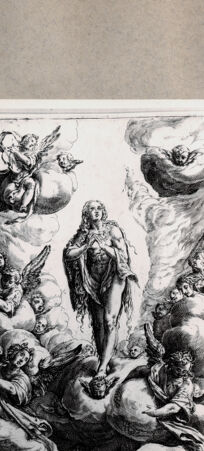 Rückseite von  [http://creativecommons.org/publicdomain/mark/1.0/] Die Himmelfahrt der heiligen Maria Magdalena - , bh075280. Foto.