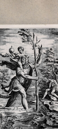 Rückseite von  [http://creativecommons.org/publicdomain/mark/1.0/] Heiliger Christophorus - , bh075284. Foto.