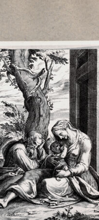 Rückseite von  [http://creativecommons.org/publicdomain/mark/1.0/] Heilige Familie - , bh075332. Foto.