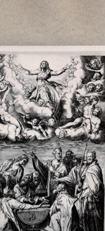 Rückseite von  [http://creativecommons.org/publicdomain/mark/1.0/] Die Himmelfahrt Marias - , bh075335. Foto.