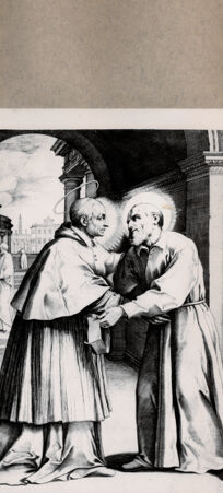 Rückseite von  [http://creativecommons.org/publicdomain/mark/1.0/] Philipp Neri und Karl Borromäus - , bh076290. Foto.