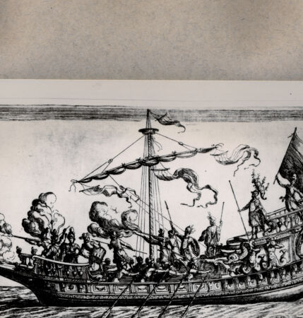 Rückseite von  [http://creativecommons.org/publicdomain/mark/1.0/] Die Führung von Colcos Flotte - , bh076468. Foto.