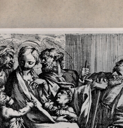 Rückseite von  [http://creativecommons.org/publicdomain/mark/1.0/] Heilige Familie und Heilige - , bh076565. Foto.