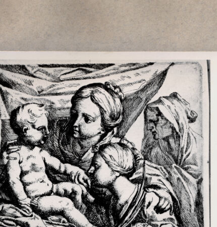 Rückseite von  [http://creativecommons.org/publicdomain/mark/1.0/] Madonna, heilige Agnes, heilige Anna - , bh076566. Foto.