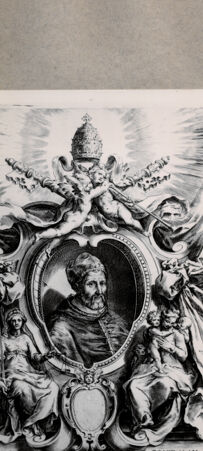 Rückseite von  [http://creativecommons.org/publicdomain/mark/1.0/] Papst Urban VII. - , bh076709. Foto.