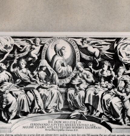 Rückseite von  [http://creativecommons.org/publicdomain/mark/1.0/] Heiliger Bernhard von Siena - , bh076736. Foto.