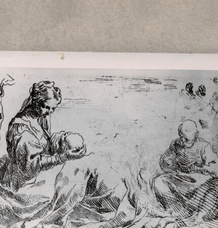 Rückseite von Gabinetto Nazionale delle Stampe [https://www.deutsche-digitale-bibliothek.de/content/lizenzen/rv-ez/] Die Ruhe auf der Flucht - , bh076870. Foto.