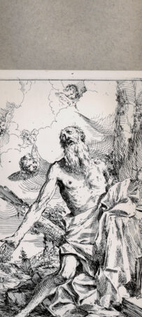 Rückseite von  [http://creativecommons.org/publicdomain/mark/1.0/] Heiliger Hieronymus - , bh076891. Foto.