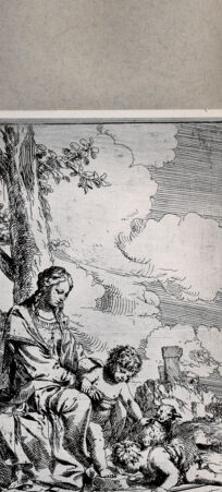 Rückseite von  [http://creativecommons.org/publicdomain/mark/1.0/] Madonna mit Kind und Johannesknaben - , bh076961. Foto.