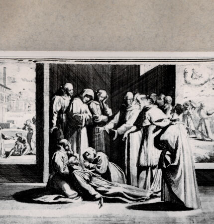 Rückseite von  [http://creativecommons.org/publicdomain/mark/1.0/] Heiliger Bernhard von Siena - , bh076976. Foto.