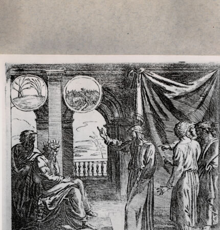 Rückseite von  [http://creativecommons.org/publicdomain/mark/1.0/] Joseph deutet die Träume des Pharao - , bh078604. Foto.