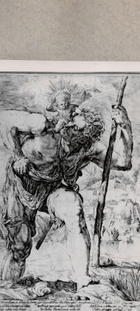 Rückseite von  [http://creativecommons.org/publicdomain/mark/1.0/] Heiliger Christophorus - , bh078620. Foto.