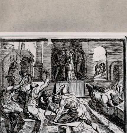 Rückseite von  [http://creativecommons.org/publicdomain/mark/1.0/] Bau des Tempels von Jerusalem - , bh078625. Foto.