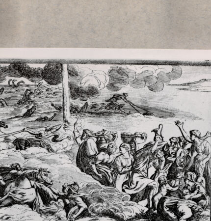 Rückseite von  [http://creativecommons.org/publicdomain/mark/1.0/] Durchquerung des Roten Meeres - , bh078636. Foto.