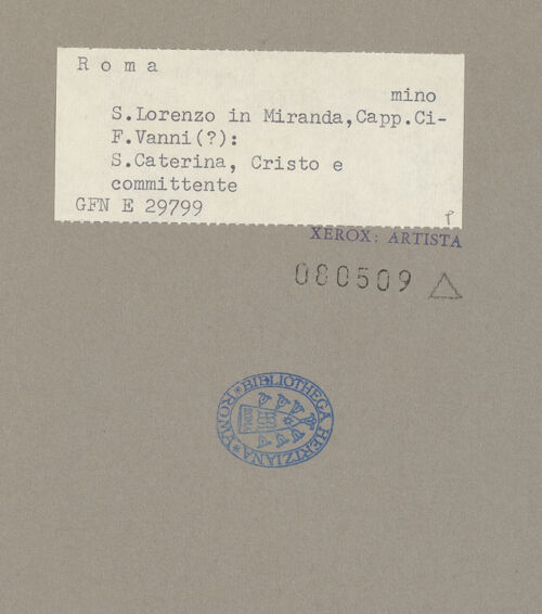 Rückseite von bh080509_recto