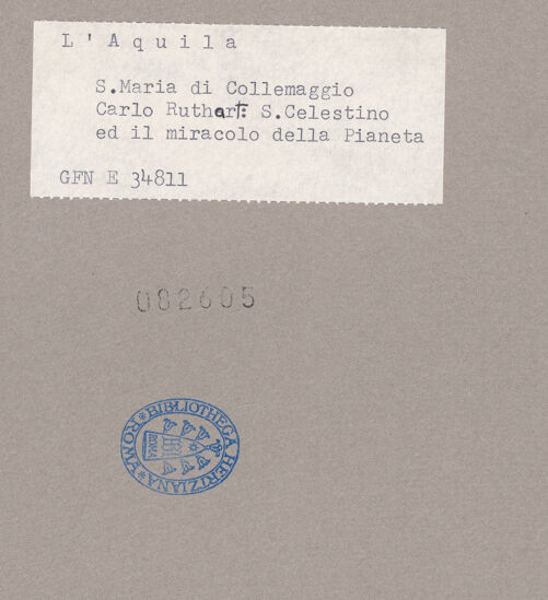 Rückseite von ICCD [https://www.deutsche-digitale-bibliothek.de/content/lizenzen/rv-ez/] Tabernakel der Madonna del SoccorsoMadonna und Engel - Detail: Madonna und Kassettierung der Bogenlaibung, bh082605_recto. Foto.