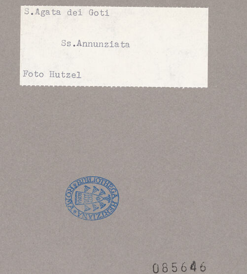 Rückseite von Hutzel, Max [https://www.deutsche-digitale-bibliothek.de/content/lizenzen/rv-ez/] Verkündigung - Gesamtansicht, bh085646_recto. Foto: Hutzel, Max.