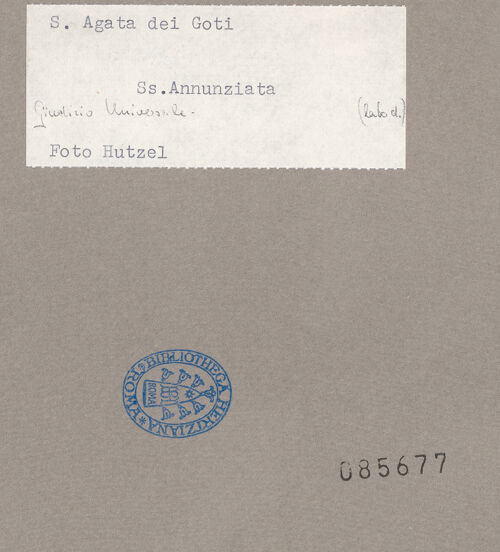 Rückseite von Hutzel, Max [https://www.deutsche-digitale-bibliothek.de/content/lizenzen/rv-ez/] Jüngstes GerichtMittleres Register, rechts: das Fegefeuer - Die Engel vertreiben die Verdammten, bh085677_recto. Foto: Hutzel, Max.