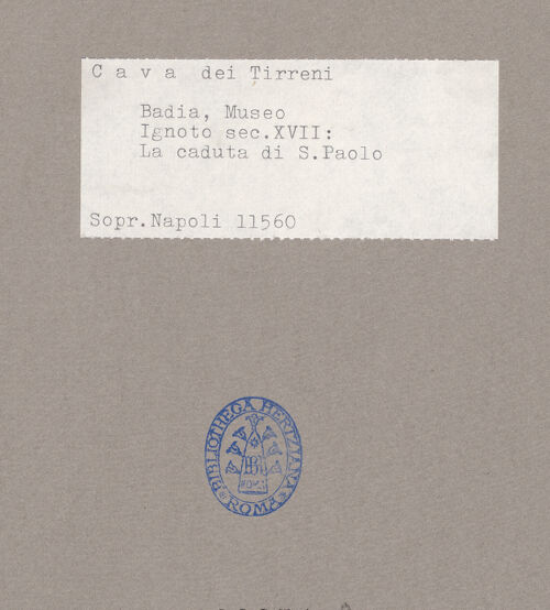 Rückseite von Sopr. BAS NA [https://www.deutsche-digitale-bibliothek.de/content/lizenzen/rv-ez/] Bekehrung des Paulus - Gesamtansicht, bh088031_recto. Foto.