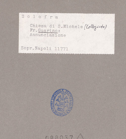 Rückseite von Sopr. BAS NA [https://www.deutsche-digitale-bibliothek.de/content/lizenzen/rv-ez/] Kassettendecke mit Szenen aus dem Neuen TestamentVerkündigung - Gesamtansicht, bh088037_recto. Foto.