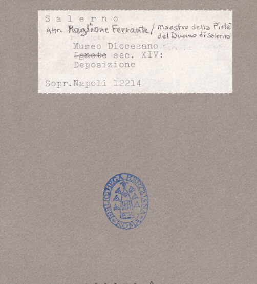 Rückseite von Sopr. BAS NA [https://www.deutsche-digitale-bibliothek.de/content/lizenzen/rv-ez/] Pietà (Beweinung Christi) - Detail: Maria und Christus, bh088039_recto. Foto.