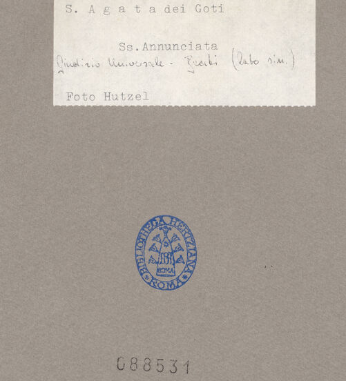 Rückseite von Hutzel, Max [https://www.deutsche-digitale-bibliothek.de/content/lizenzen/rv-ez/] Jüngstes GerichtUnteres Register, links: das himmlische Jerusalem - Gesamtansicht, bh088531_recto. Foto: Hutzel, Max.