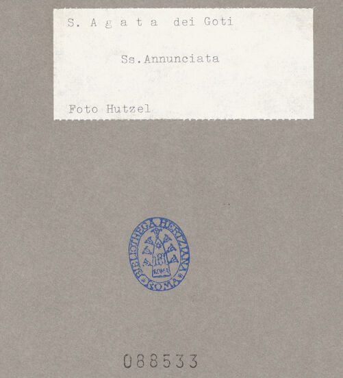 Rückseite von Hutzel, Max [https://www.deutsche-digitale-bibliothek.de/content/lizenzen/rv-ez/] Chiesa dell'Annunziata - Nordseite, bh088533_recto. Foto: Hutzel, Max.