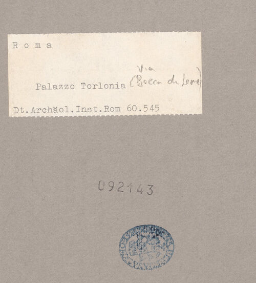 Rückseite von DAI [https://www.deutsche-digitale-bibliothek.de/content/lizenzen/rv-fz/] Allegorische Szenen - Deckenspiegel, bh092143_recto. Foto.