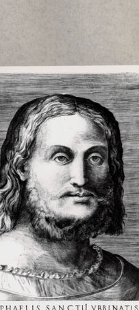 Rückseite von  [http://creativecommons.org/publicdomain/mark/1.0/] Bildnis des Raphael Sanzio (Raffael) - , bh092835. Foto.