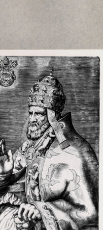 Rückseite von  [http://creativecommons.org/publicdomain/mark/1.0/] Papst Marcellus II - , bh092839. Foto.