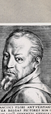 Rückseite von  [http://creativecommons.org/publicdomain/mark/1.0/] Bildnis des Frans Floris - , bh092843. Foto.