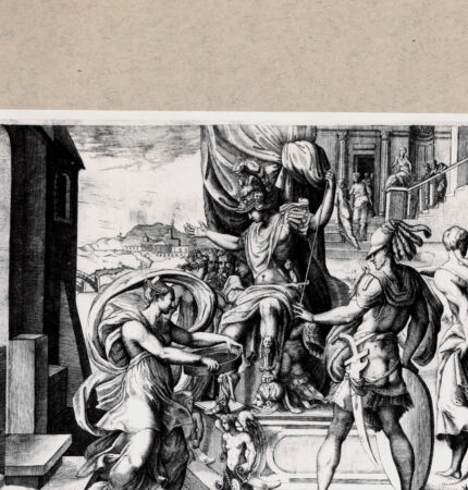 Rückseite von  [http://creativecommons.org/publicdomain/mark/1.0/] Mythologische Szene - , bh092978. Foto.