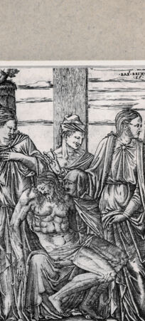 Rückseite von  [http://creativecommons.org/publicdomain/mark/1.0/] Kreuzabnahme - , bh093069. Foto.