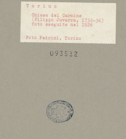 Rückseite von Pedrini, Augusto [https://www.deutsche-digitale-bibliothek.de/content/lizenzen/rv-ez/] Chiesa del Carmine - Innenansicht, bh093532_recto. Foto: Pedrini, Augusto.